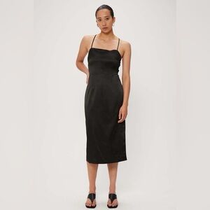 Third Form Long Nights Lace Back Dress in Black